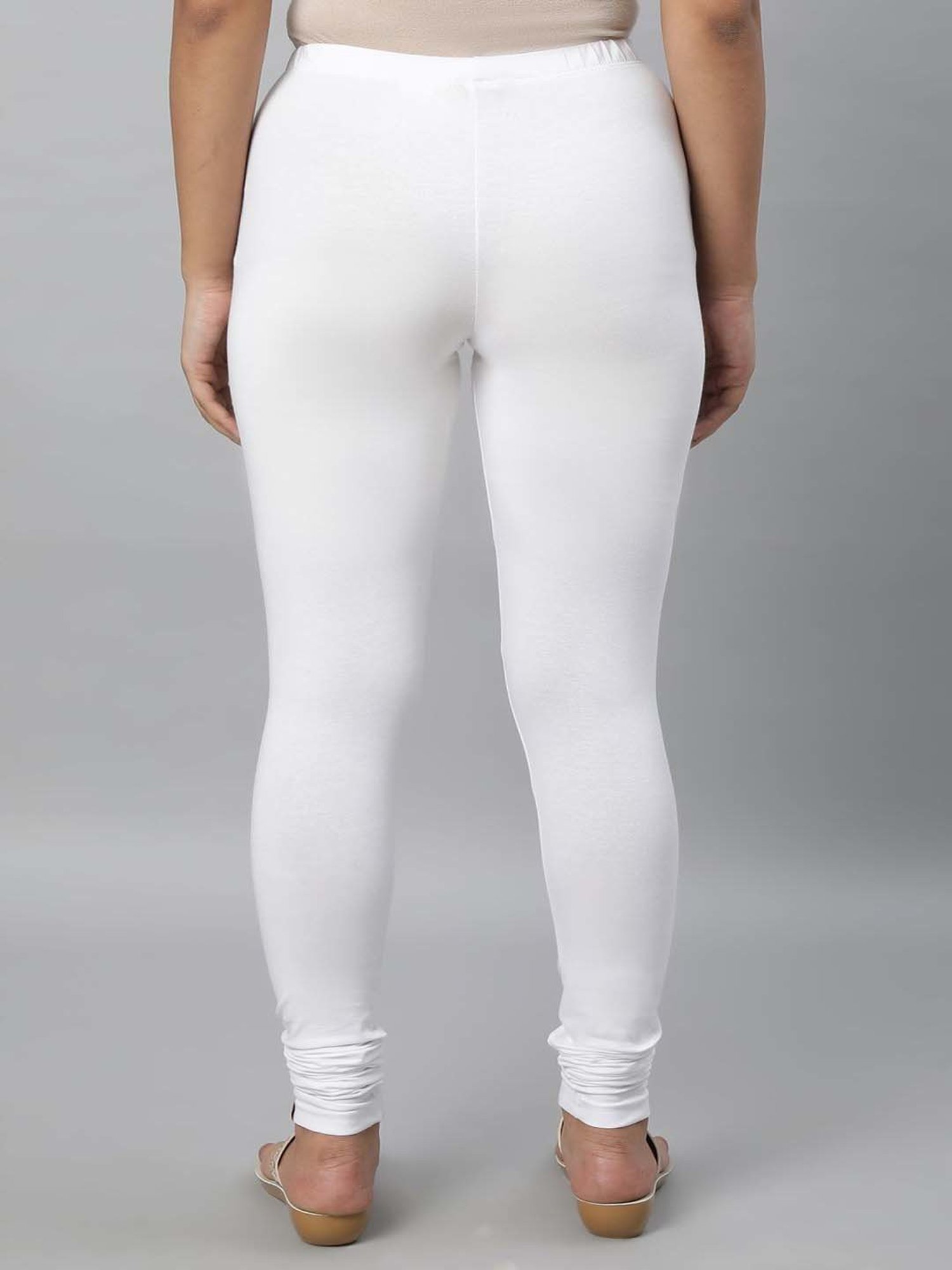 Aurelia White Cotton Regular Fit Churidar