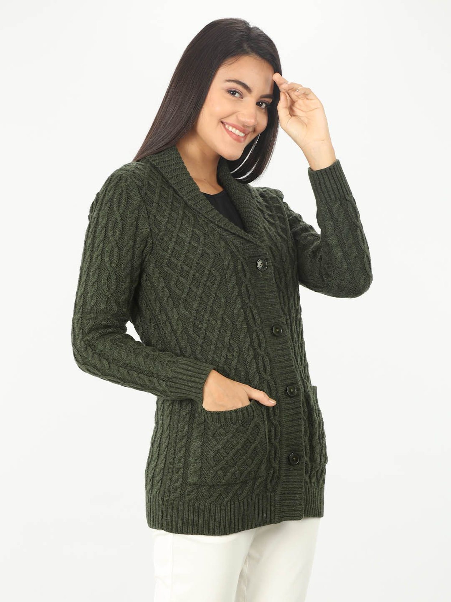 Mustard Olive Cardigan