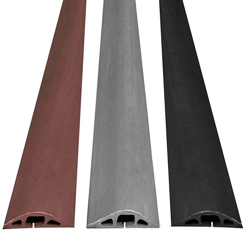 D2 Rubber Duct Cord Cover 10 Feet Black Floor Cable Protector