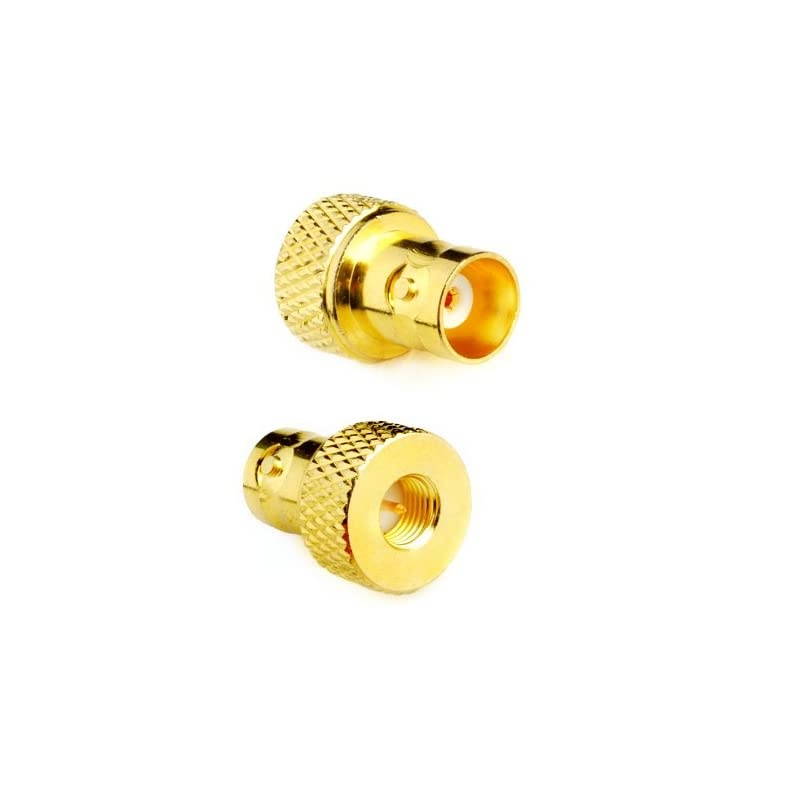 2pcs RF coaxial Coax Adapter SMA Male to BNC Female goldplated