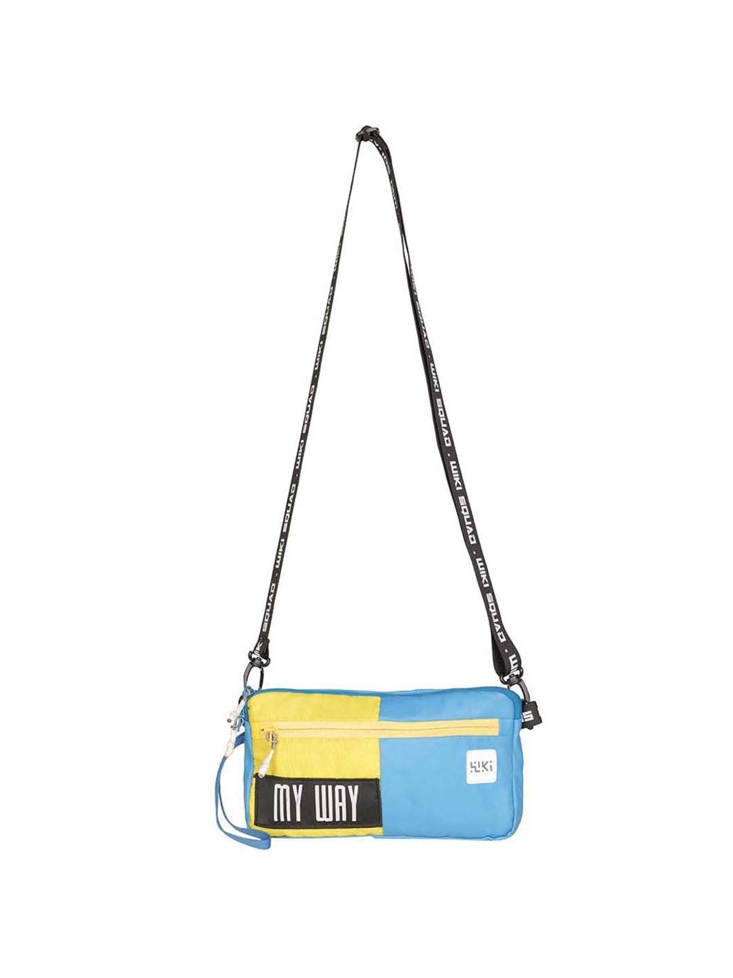 Wiki Blue Printed Medium Cross Body Bag