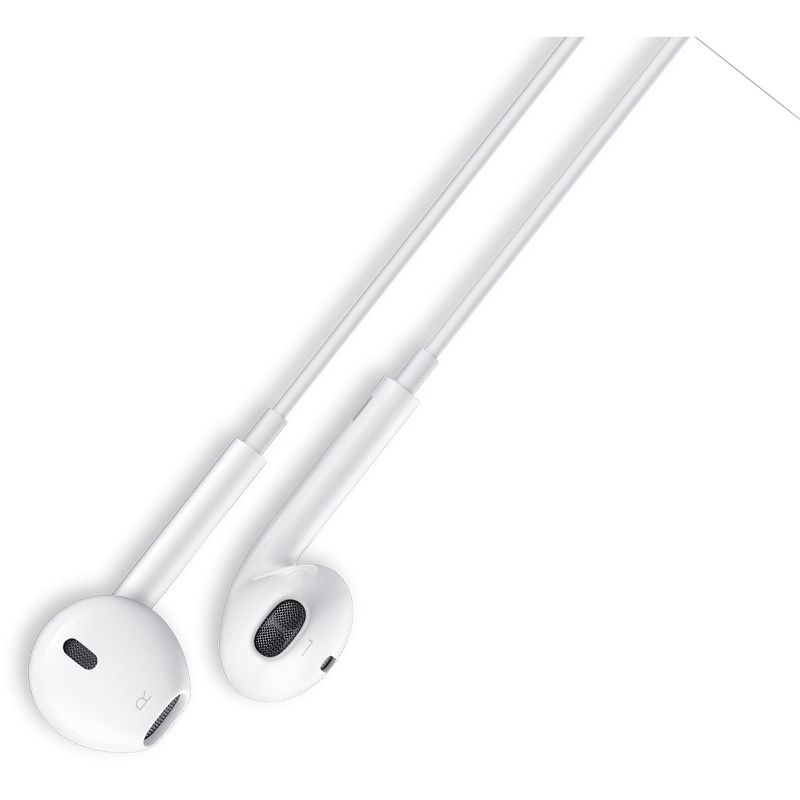 4XEM White Earpod Earphones For Apple iPhone/iPod/iPad - Stereo - White - Mini-phone - Wired - Earbud - Binaural - In-ear