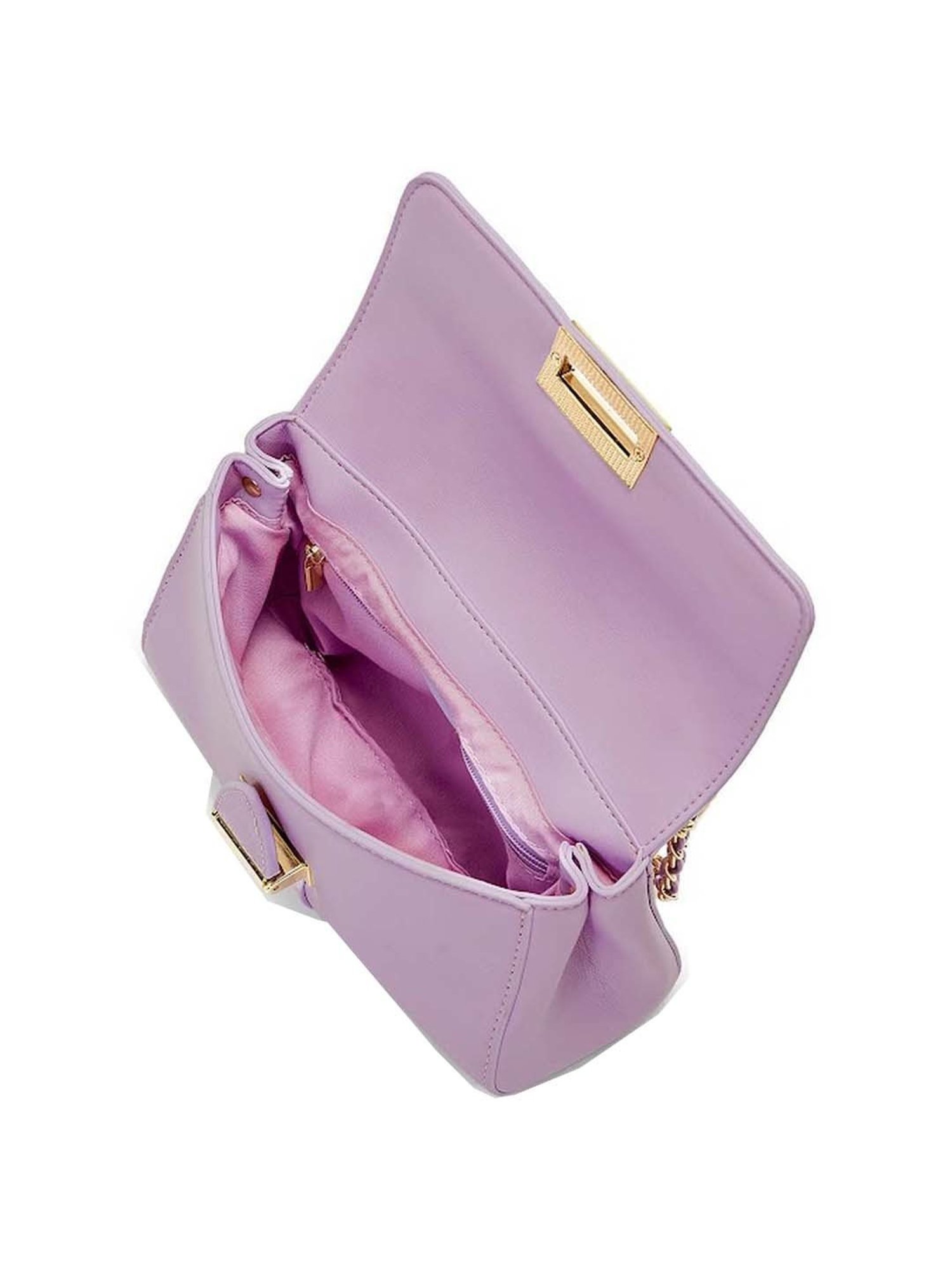 Miraggio Purple Textured Small Sling Handbag