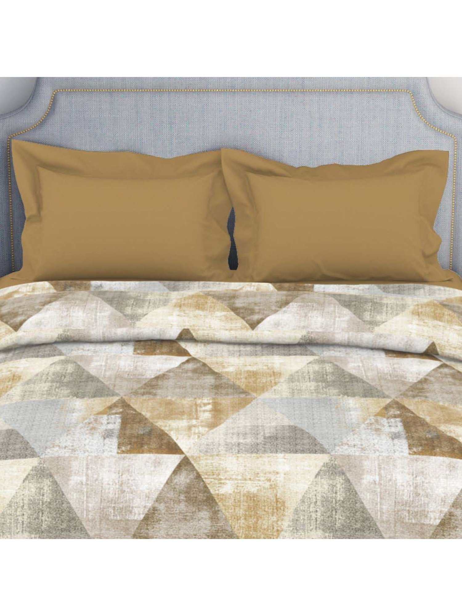 Spaces Atrium Brown 100% Cotton 144 TC Double Bed Ac Quilt