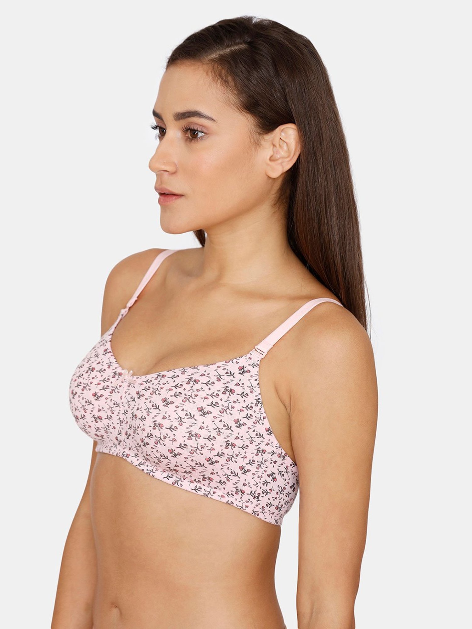 Rosaline by Zivame Baby Pink Non Wired Non Padded T-Shirt Bra