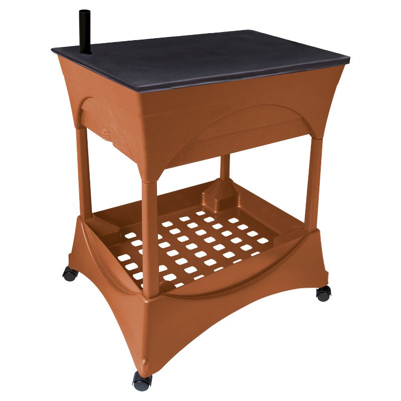 Rectangular Easy Pickers Raised Patio Garden Grow Box - Terra Cotta - Emsco