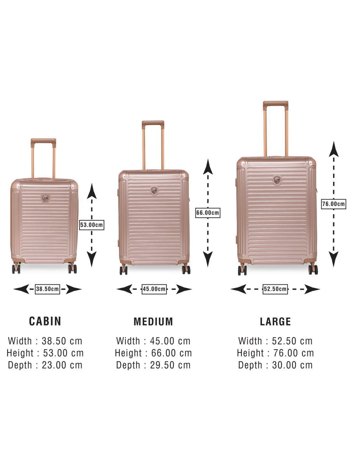HEYS Edge Rose Gold Textured Hard Cabin Trolley Bag -21 cm