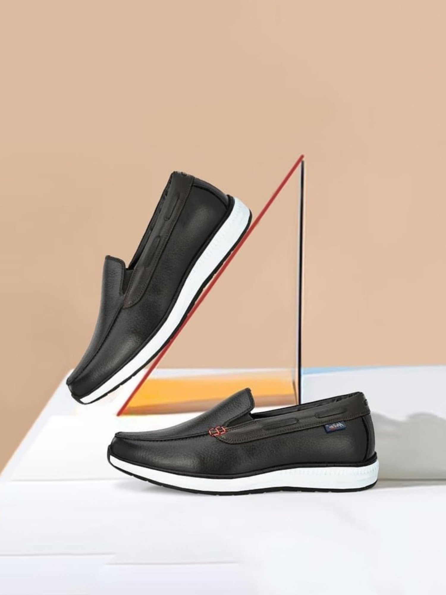 Hitz Men's Black Formal Loafers