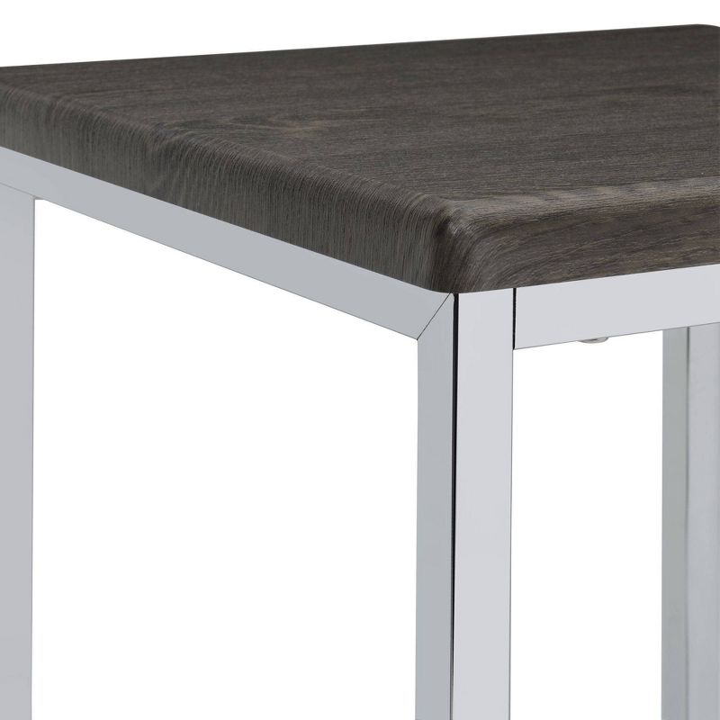 Nadine Multipurpose Bar Dining Table Set Chrome - Picket House Furnishings