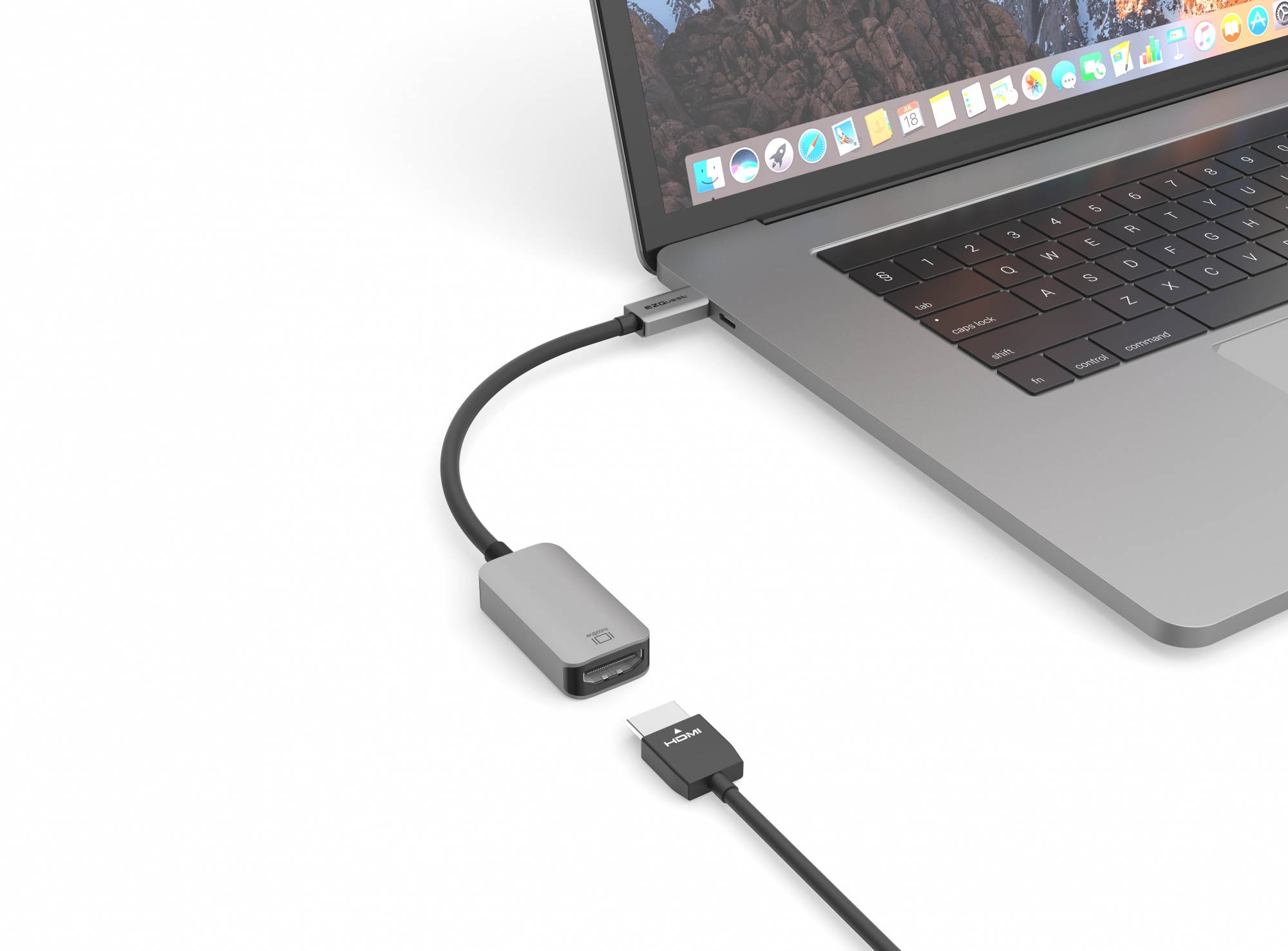 EZQuest USB-C to HDMI 4K, 60Hz Adapter Space Gray - X40016