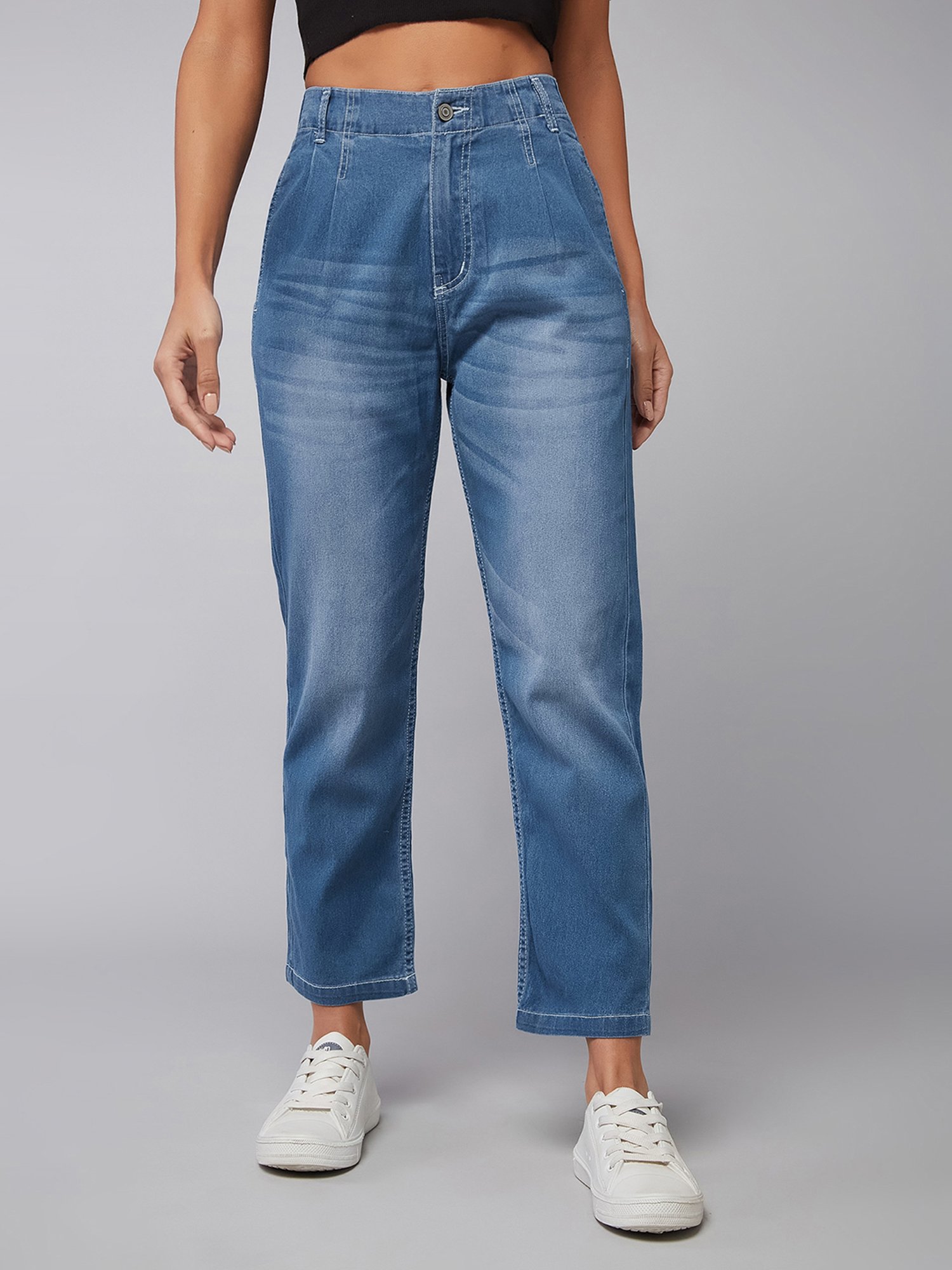 DOLCE CRUDO Blue High Rise Stretchable Jeans