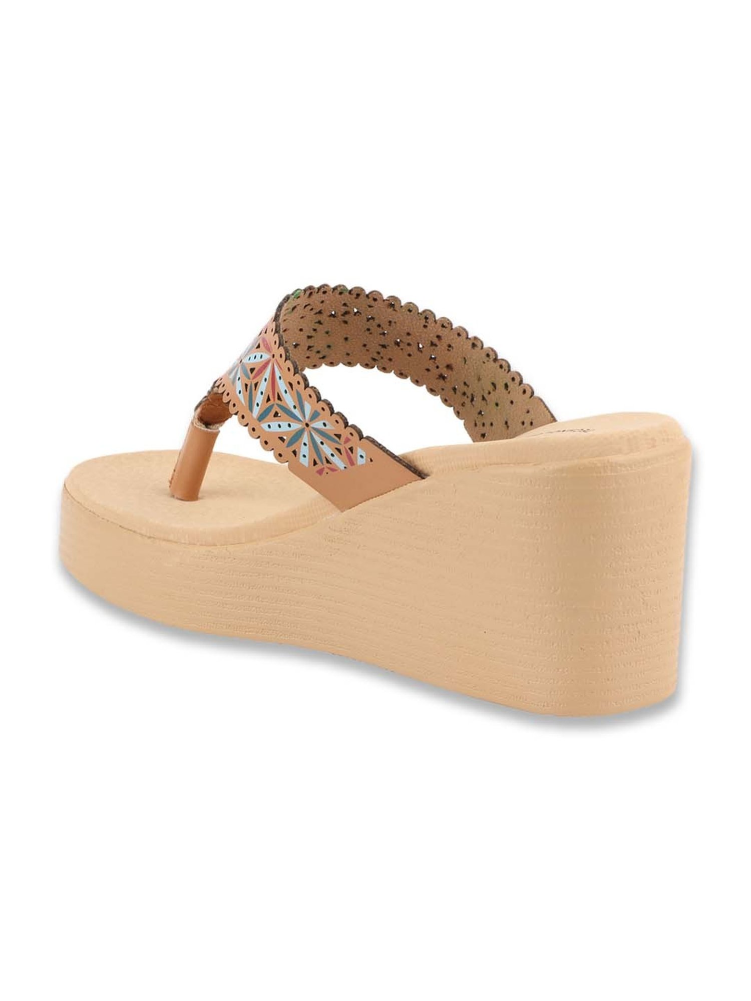 MediFeet Women's Beige Thong Wedges