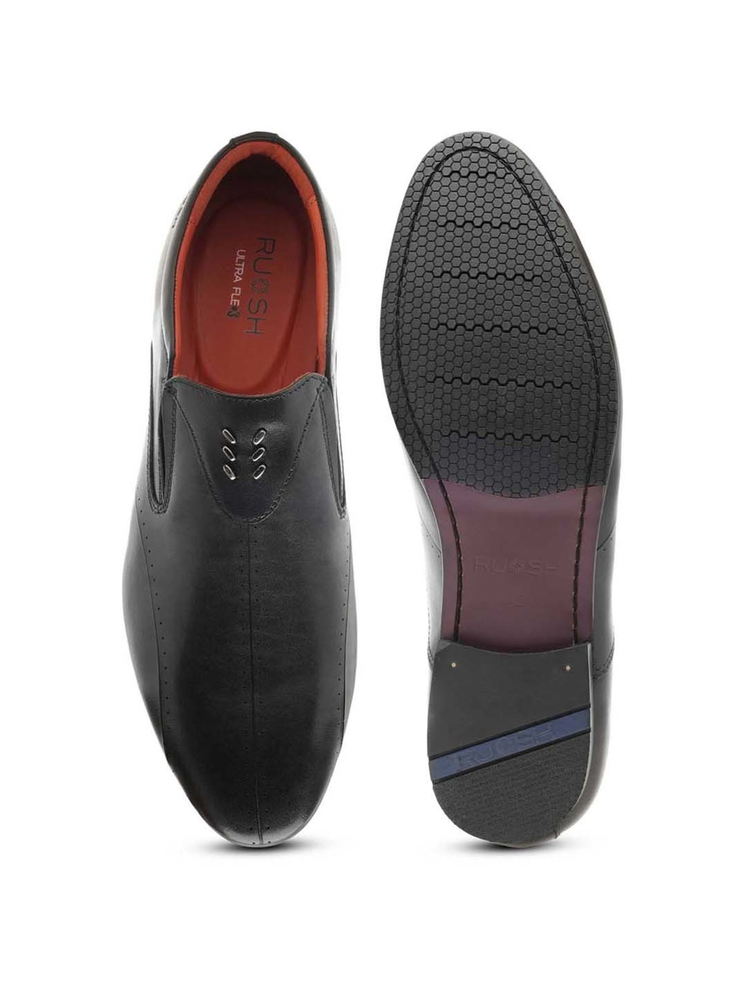 Ruosh Men's The Tera Black Loafers