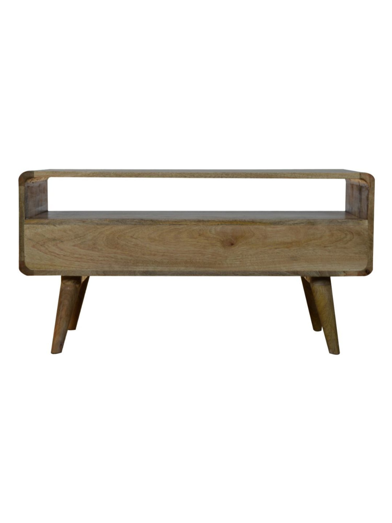 Artisan Furniture Brown Curved Oak-ish Media Unit