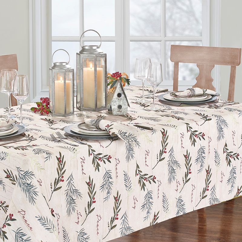 Holiday Tree Trimmings Napkins, Set of 4 - 17" x 17" - Red/Green - Elrene Home Fashions