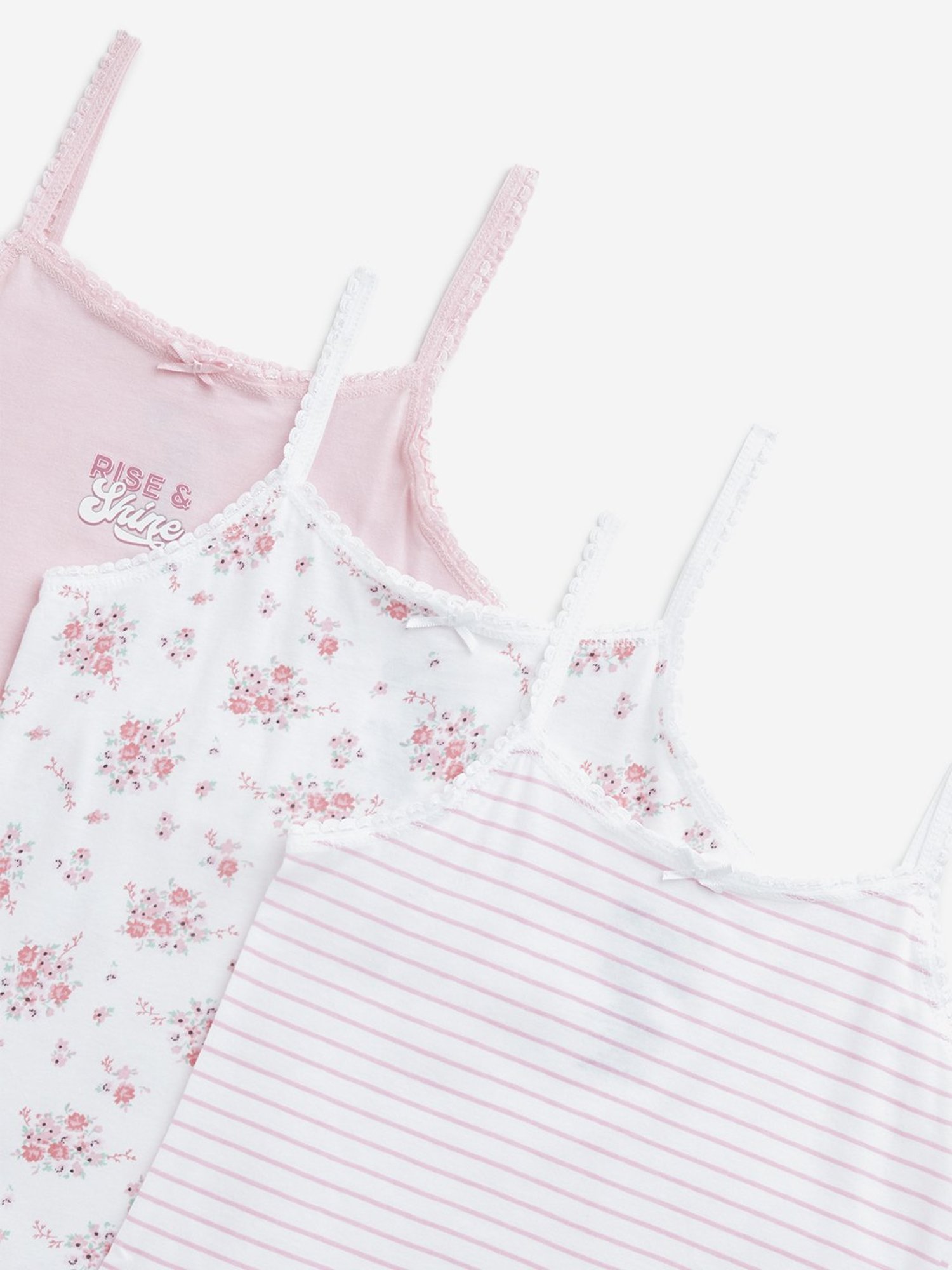 Kiddopanti Kids Black & Pink Solid Camisole (Pack Of 2)