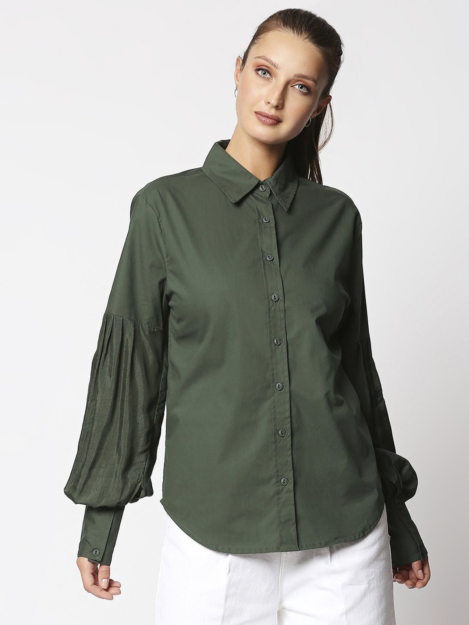 Remanika Green Pure Cotton Shirt