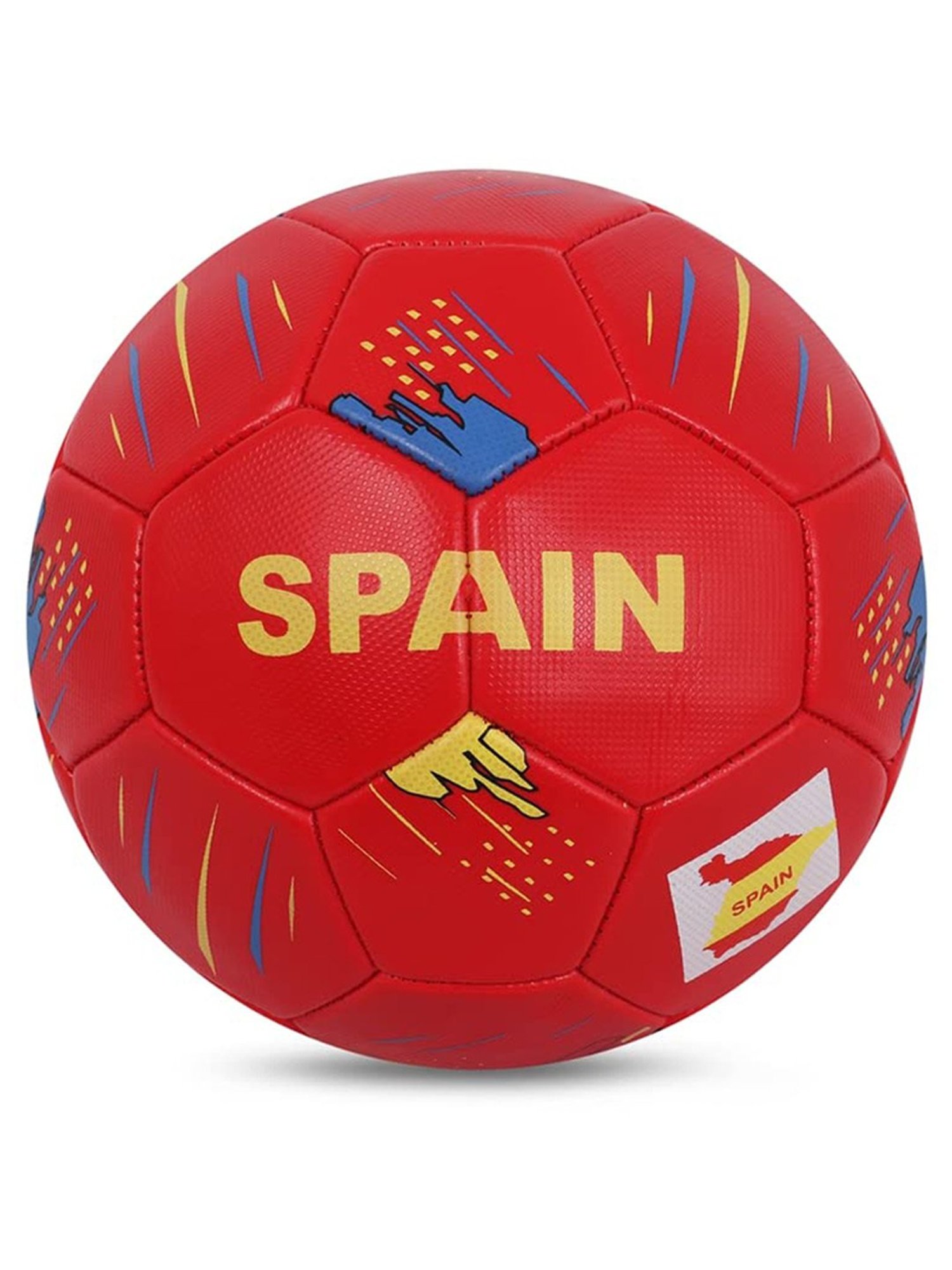 Vector X Spain Machine Stitched Embose PVC Football (Red) Size - 5