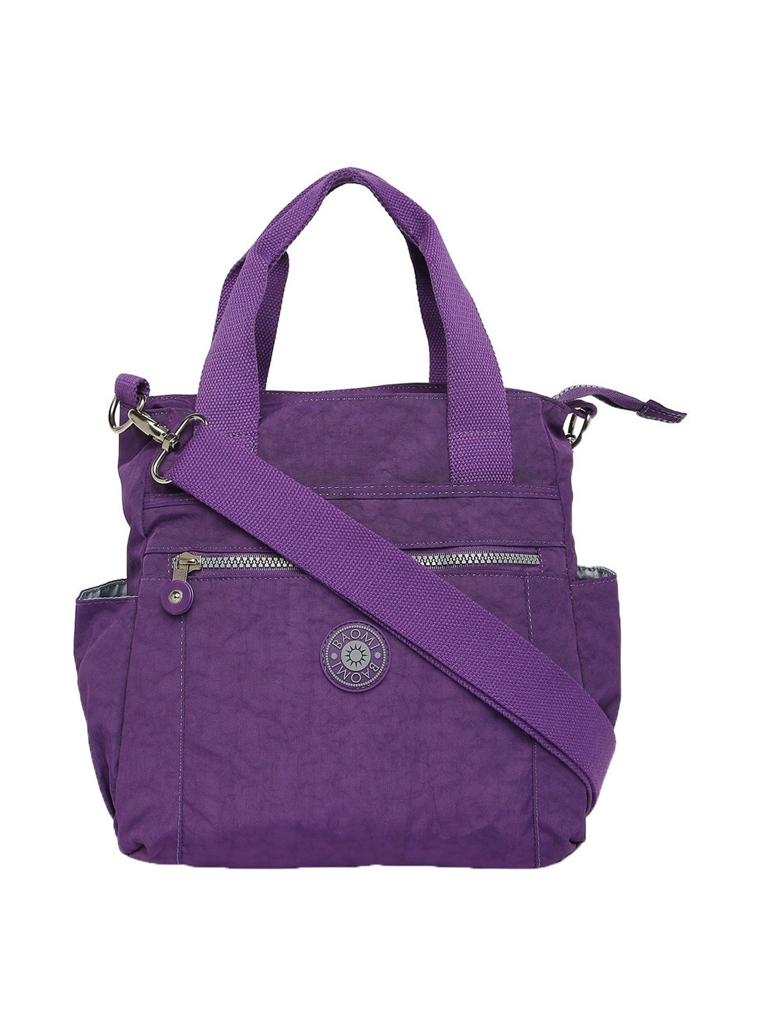 Baomi Purple Solid Medium Handbag
