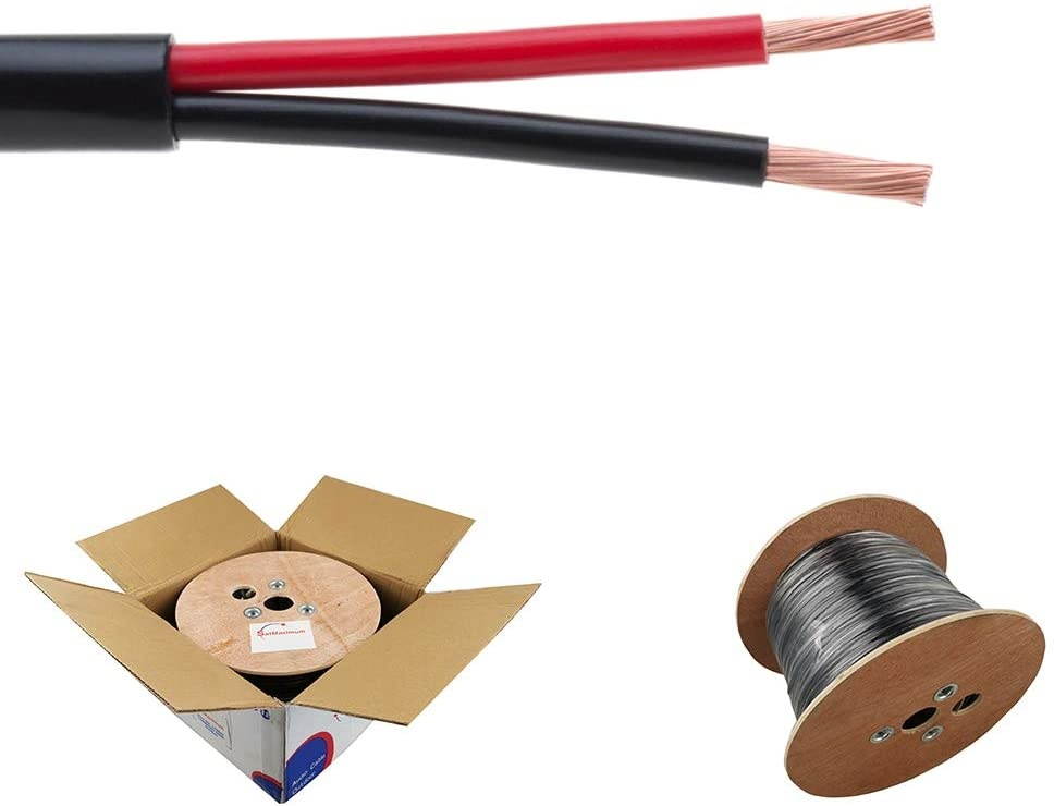 Satmaximum Outdoor Speaker Cable 14 AWG Direct Burial UV Protection Rated Audio Water Proof Wire (500 Feet 14/2)