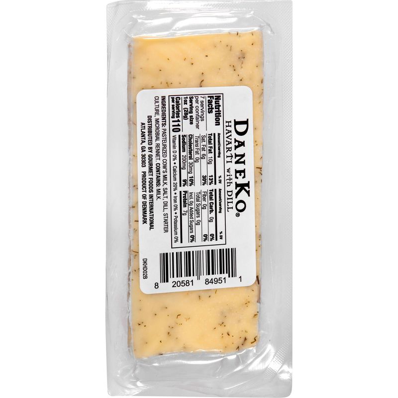 Dane Ko. Havarti with Dill Cheese Wedge - 7oz