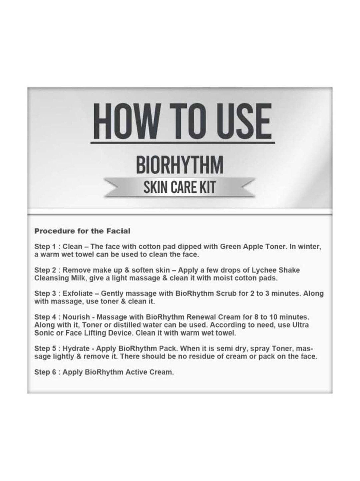 VEDIC LINE Bio Rhythm Facial (For 30 + or Mature Skin)