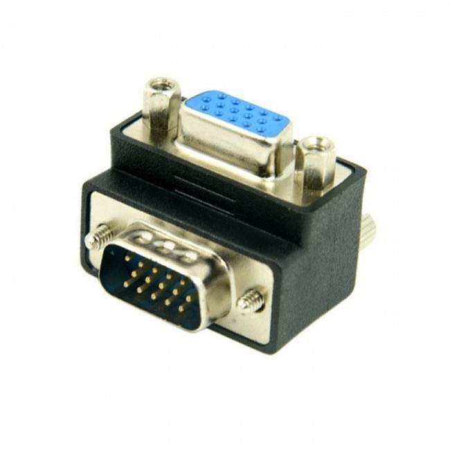 Jimier 270 Degree Right Angled VGA SVGA 15pin Male To Female extension Adapter DB-002-DN