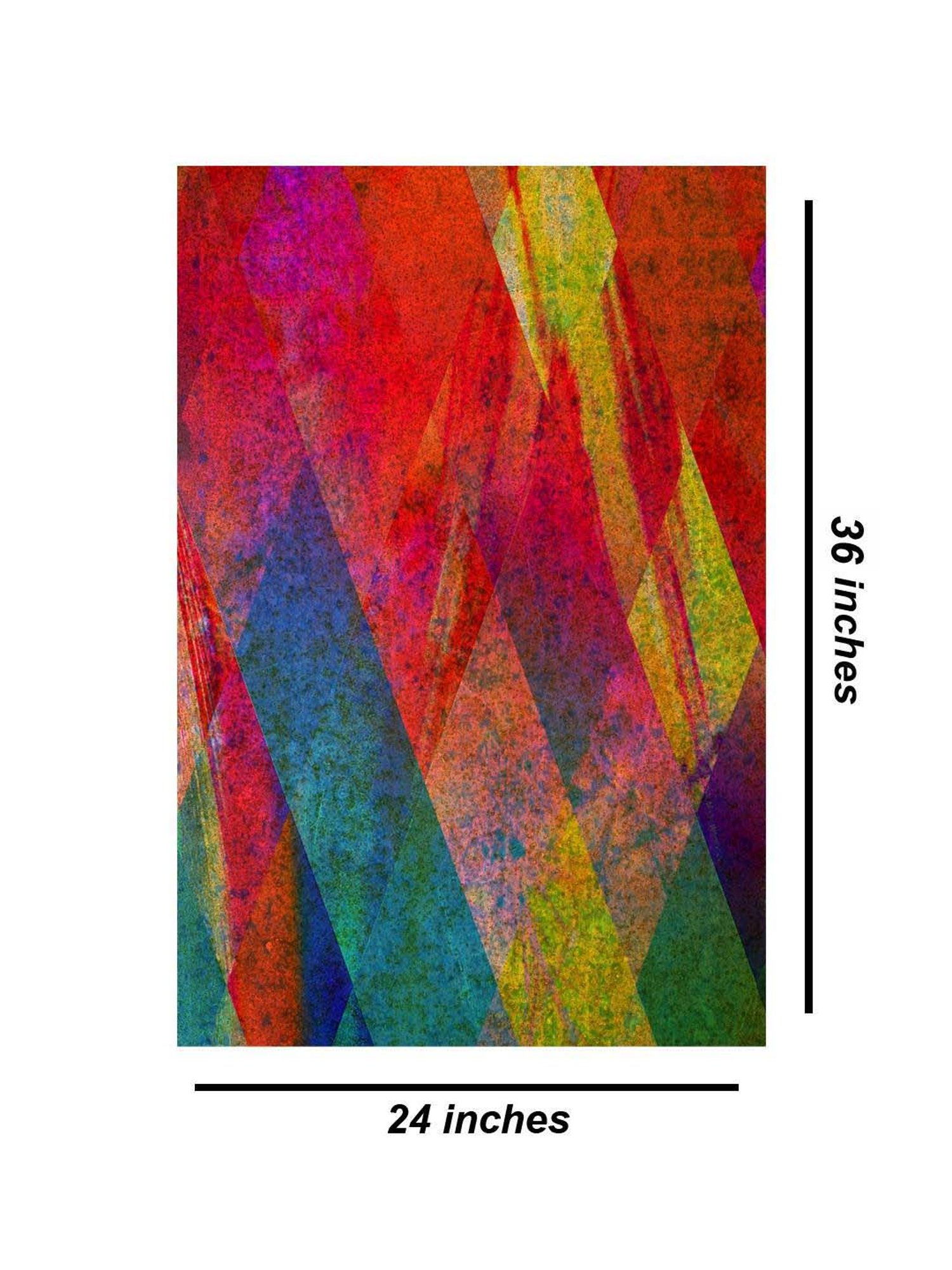 999store Red & Yellow Canvas Abstract Painting