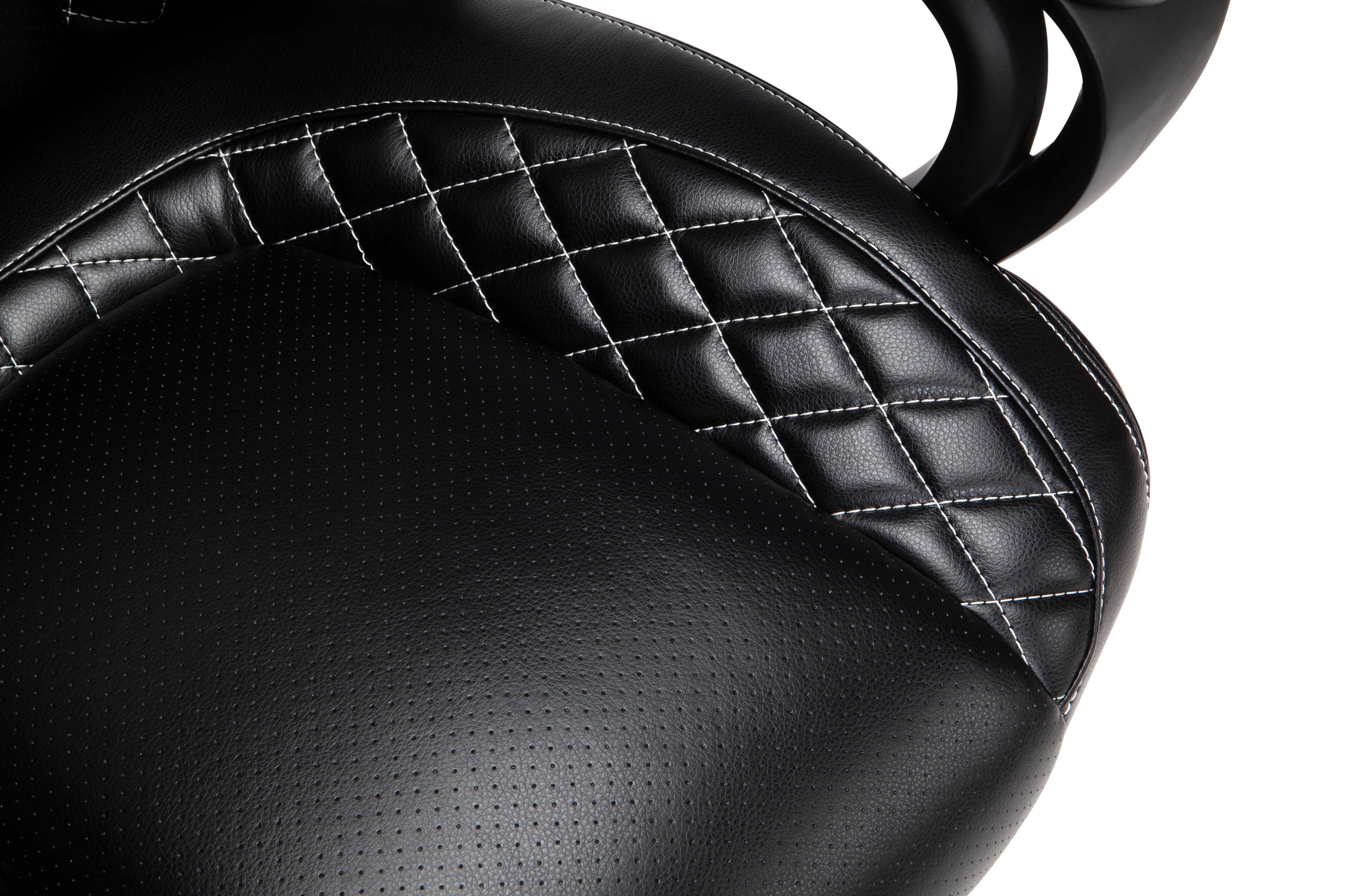 OFM Essentials Collection Racing Style SofThread Leather High Back Office Chair, in White (ESS-6060-WHT)