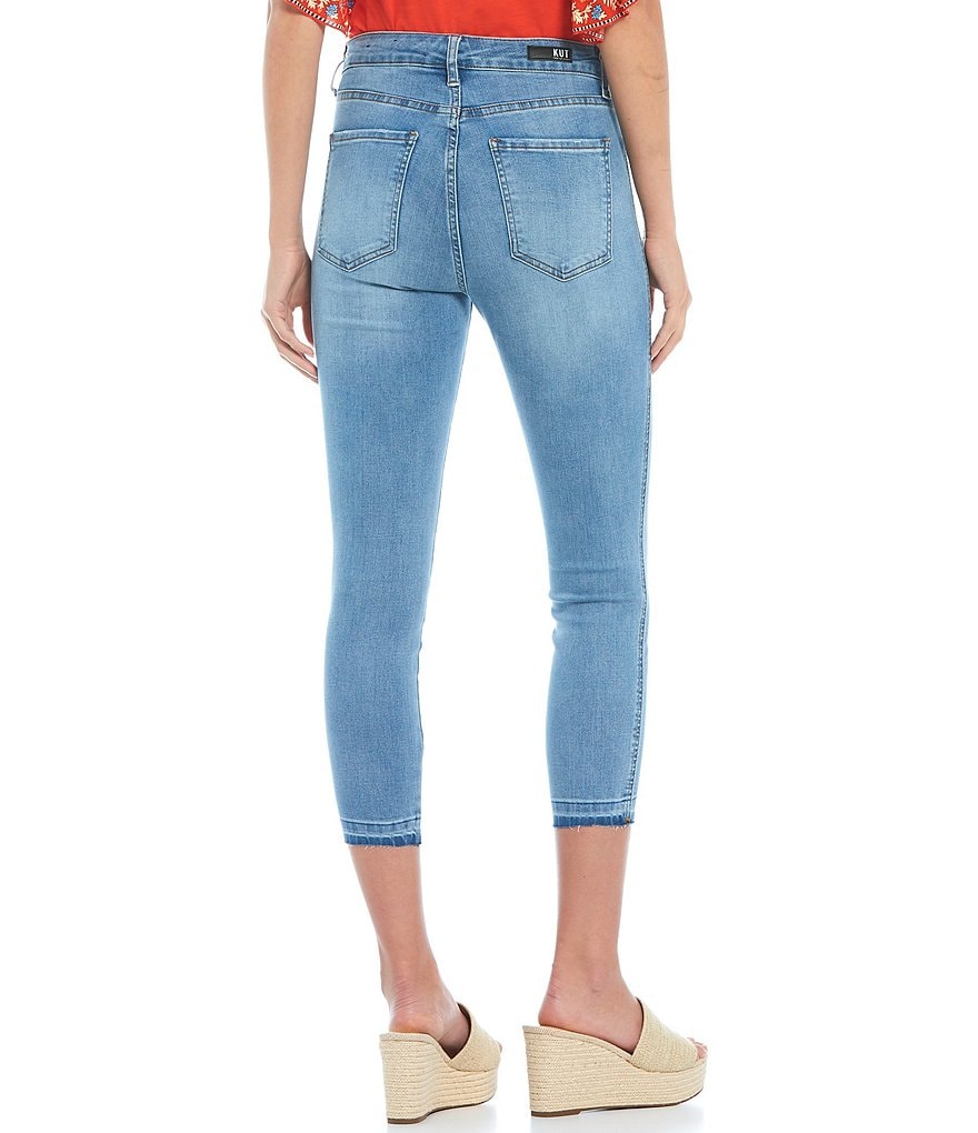 KUT from the Kloth Connie High Rise Fab Ab Fit Technique Knicking Detail Released Hem Curve Crop Jeans