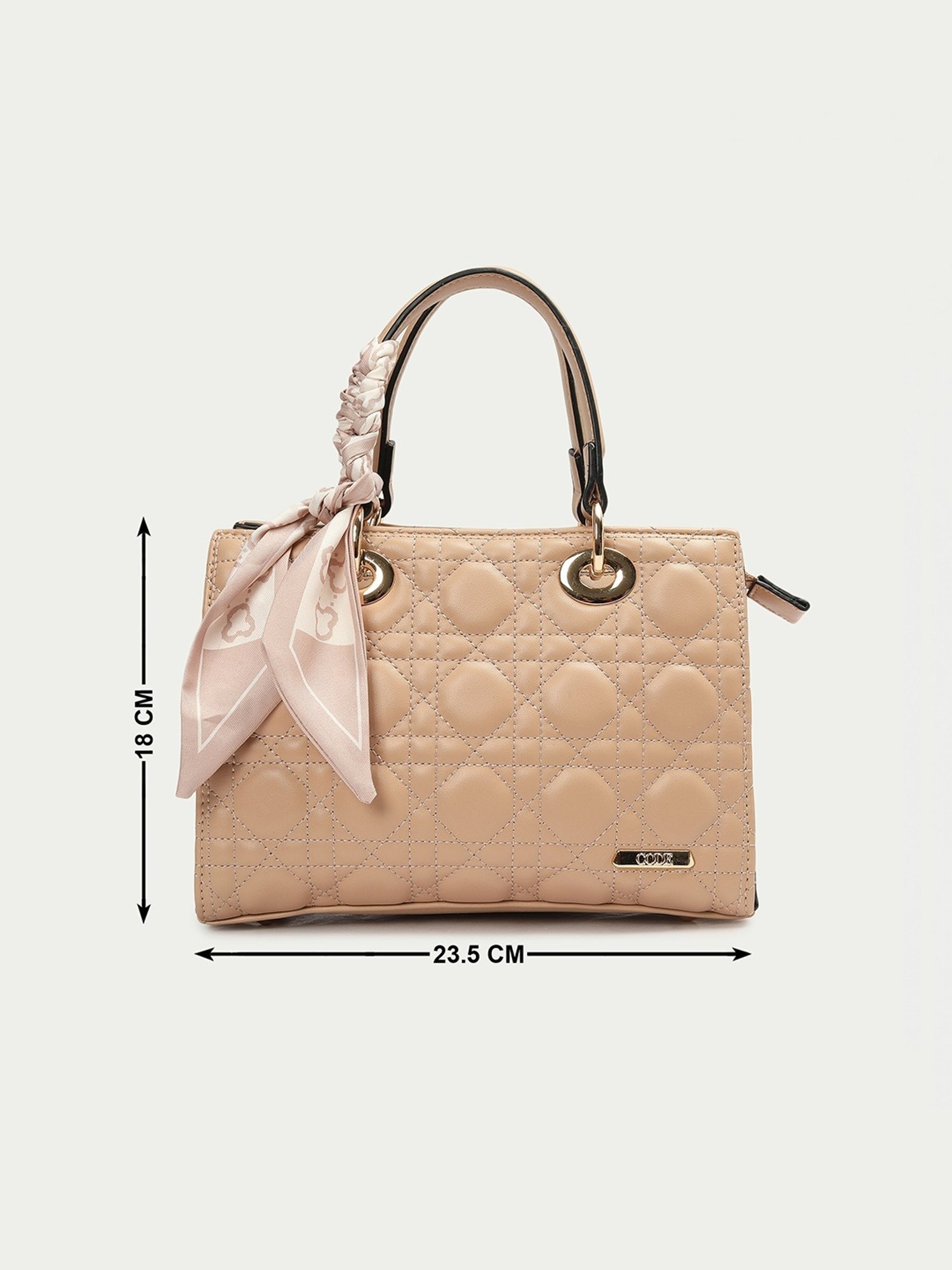 Code by Lifestyle Pink Textured Handbag