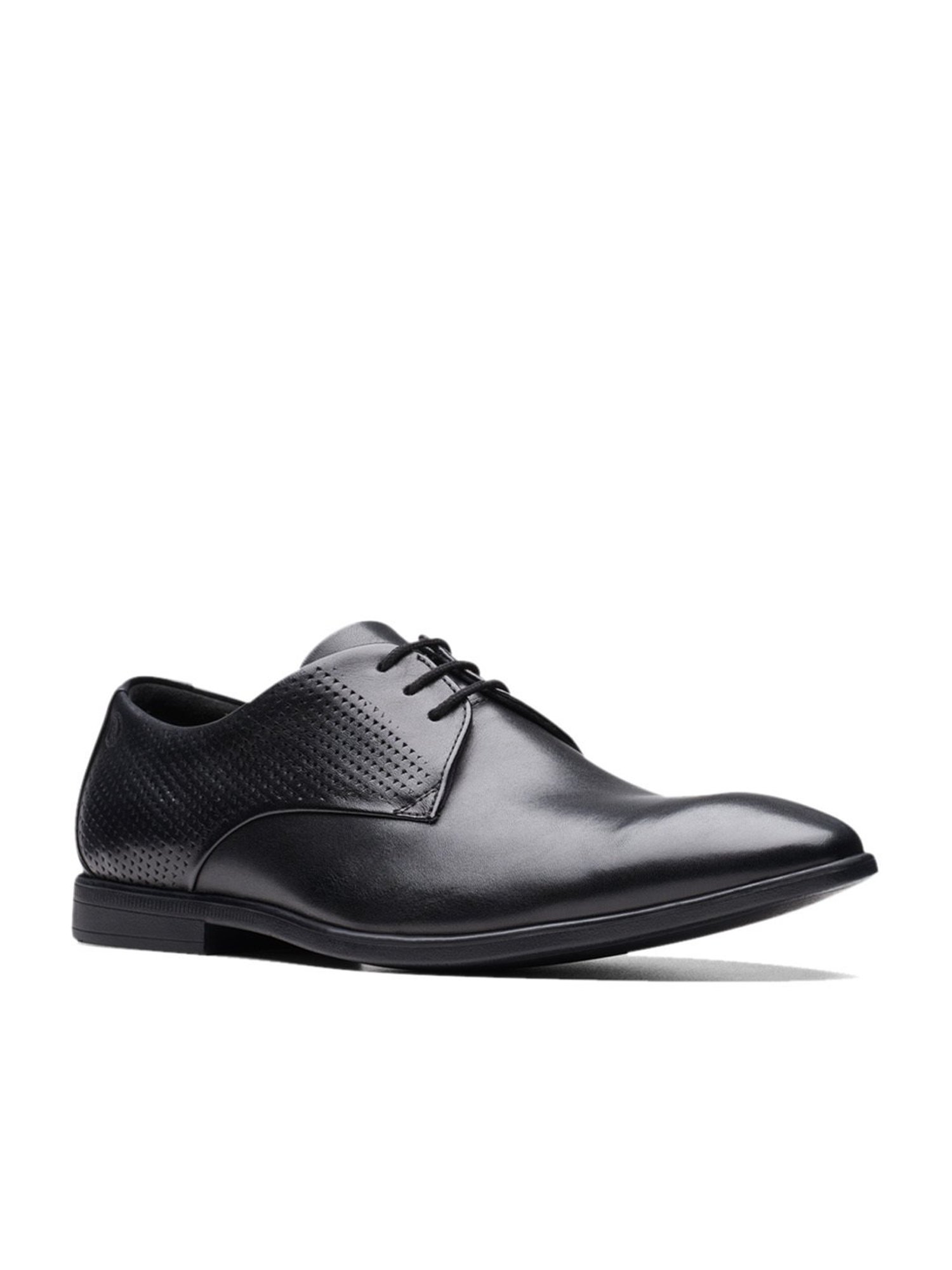 Clarks Men's Boswyn Black Derby Shoes