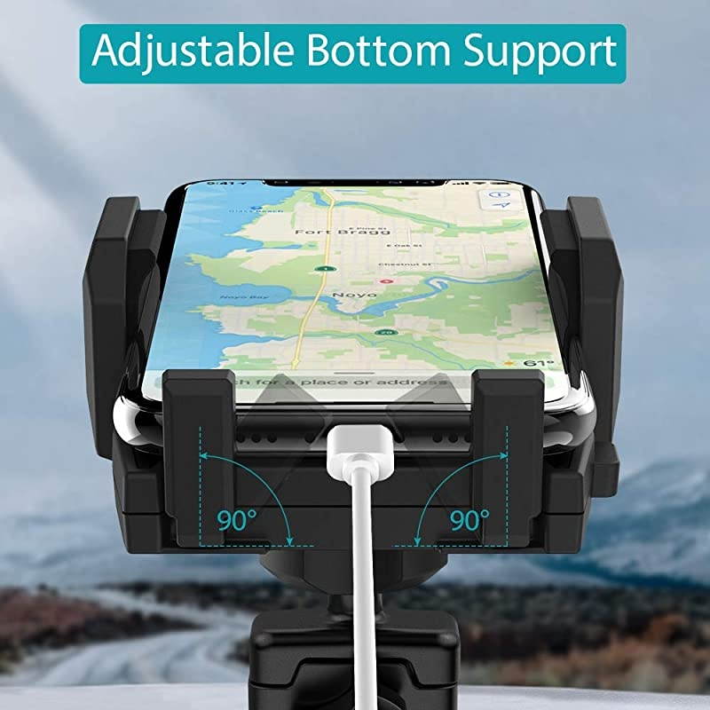 Car Phone Mount Holder  Universal Car Cell Phone Holder for Dashboard Windshield with Sticky Pad Easy Button Release Extendable Arm Fit for iPhone Samsung Galaxy Google LG 236374 Width