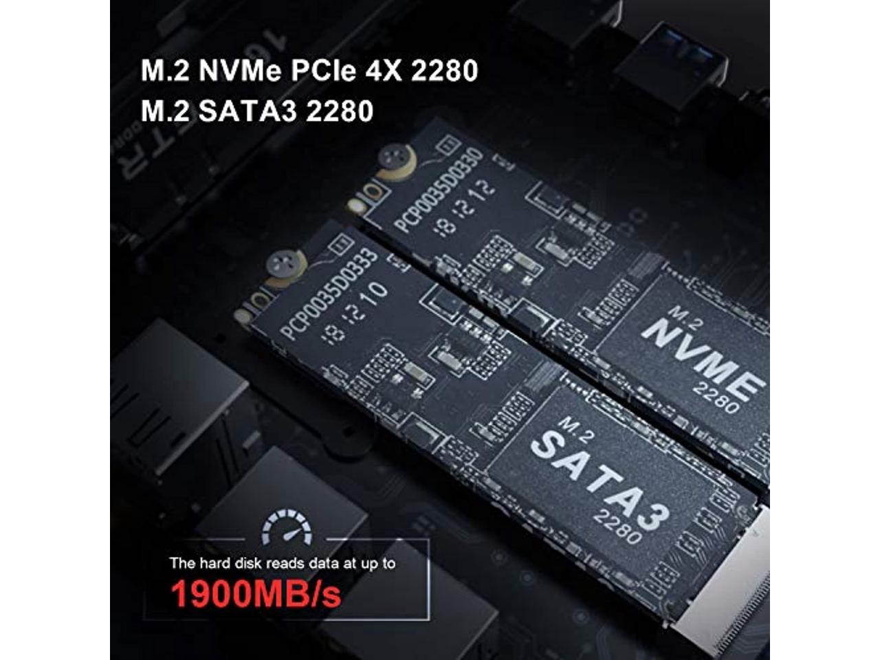 Beelink GTR Mini PC Windows 10 Pro, AMD Ryzen 7 3750H (up to 4GHz) with 16G DDR4 512GB NVME SSD Radeon Vega 10 Graphics WiFi 6 Dual HDMI 4K Gaming Mini Desktop Computer Offie