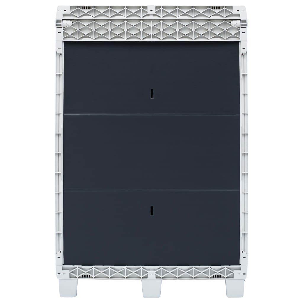 vidaXL Garden Dustbin with 3 Bags Light Gray Outdoor Cabinet Storage Shed