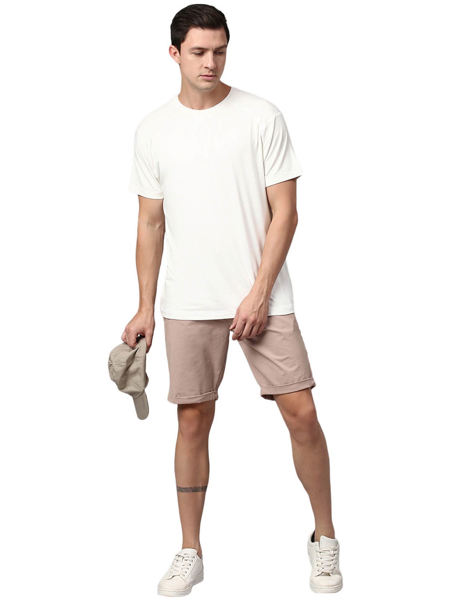Slowave Dusty Pink Regular Fit Shorts