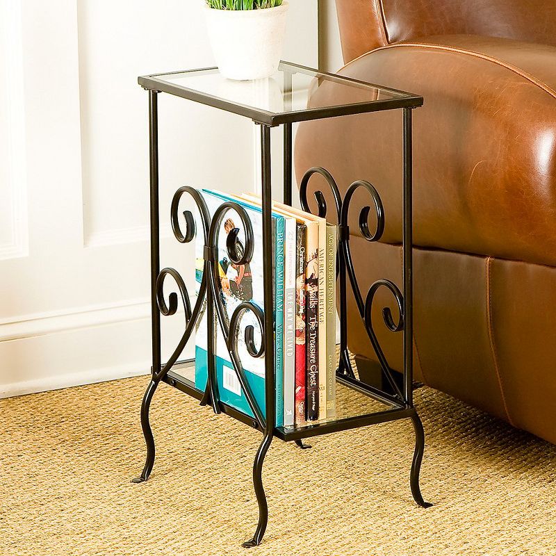 Contemporary Scroll Magazine Table - Aiden Lane