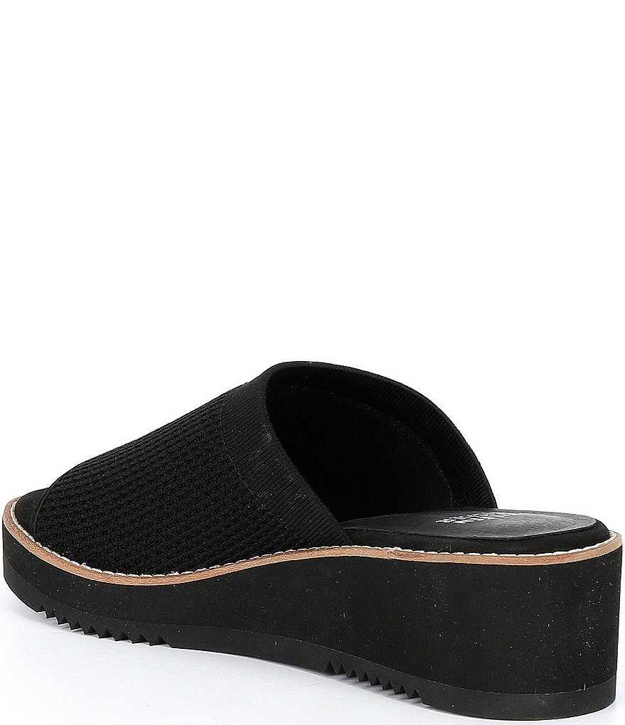Eileen Fisher Telly Stretch Knit Platform Wedge Slides