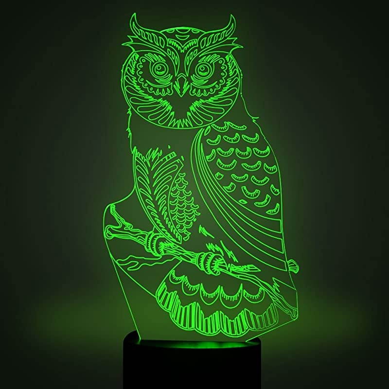 Night Light for Kids YKL World 3D Illusion Table Lamp Bed Room Decoration Lamps Touch Switch 7 Color Changing Toys Birthday Gifts for Boys Girls Lover