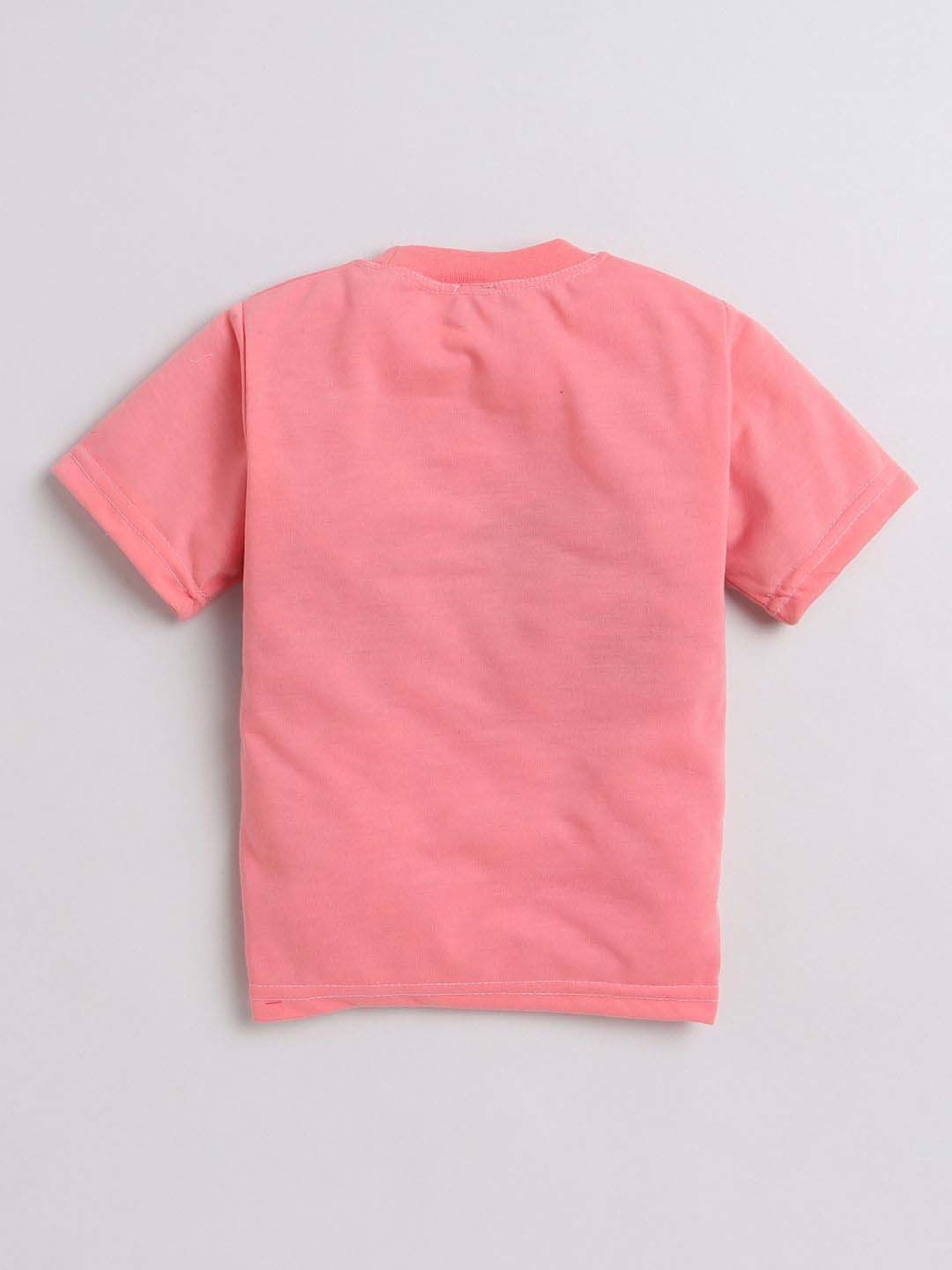 Fourfolds Unisex Pink Printed Clothing Set