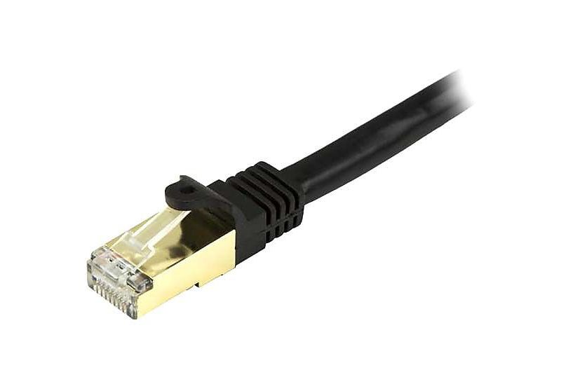 StarTech 20 ft Black Cat6a Shielded Patch Cable, Cat6a Ethernet Cable, 20ft Cat C6ASPAT20BK