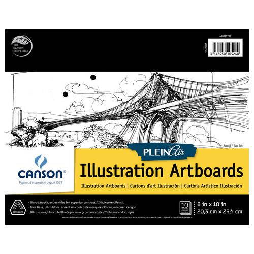 DIXON TICONDEROGA/CANSON 400061733 PLEIN AIR BOARD PAD 10 SHEET ILLUSTRATION 8X10