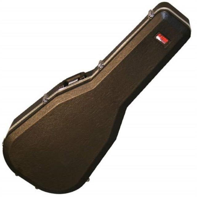 gator cases deluxe molded guitar case for acoustic guitars; fits jumbo sized acoustic guitars gcjumbo