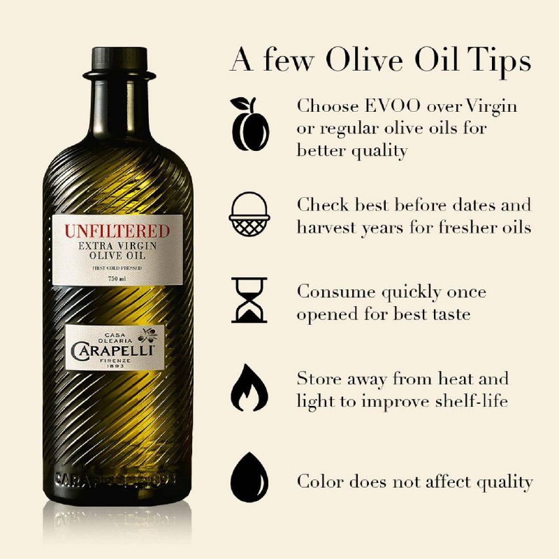Carapelli Organic Unfiltered Extra Virgin Olive Oil - 17oz