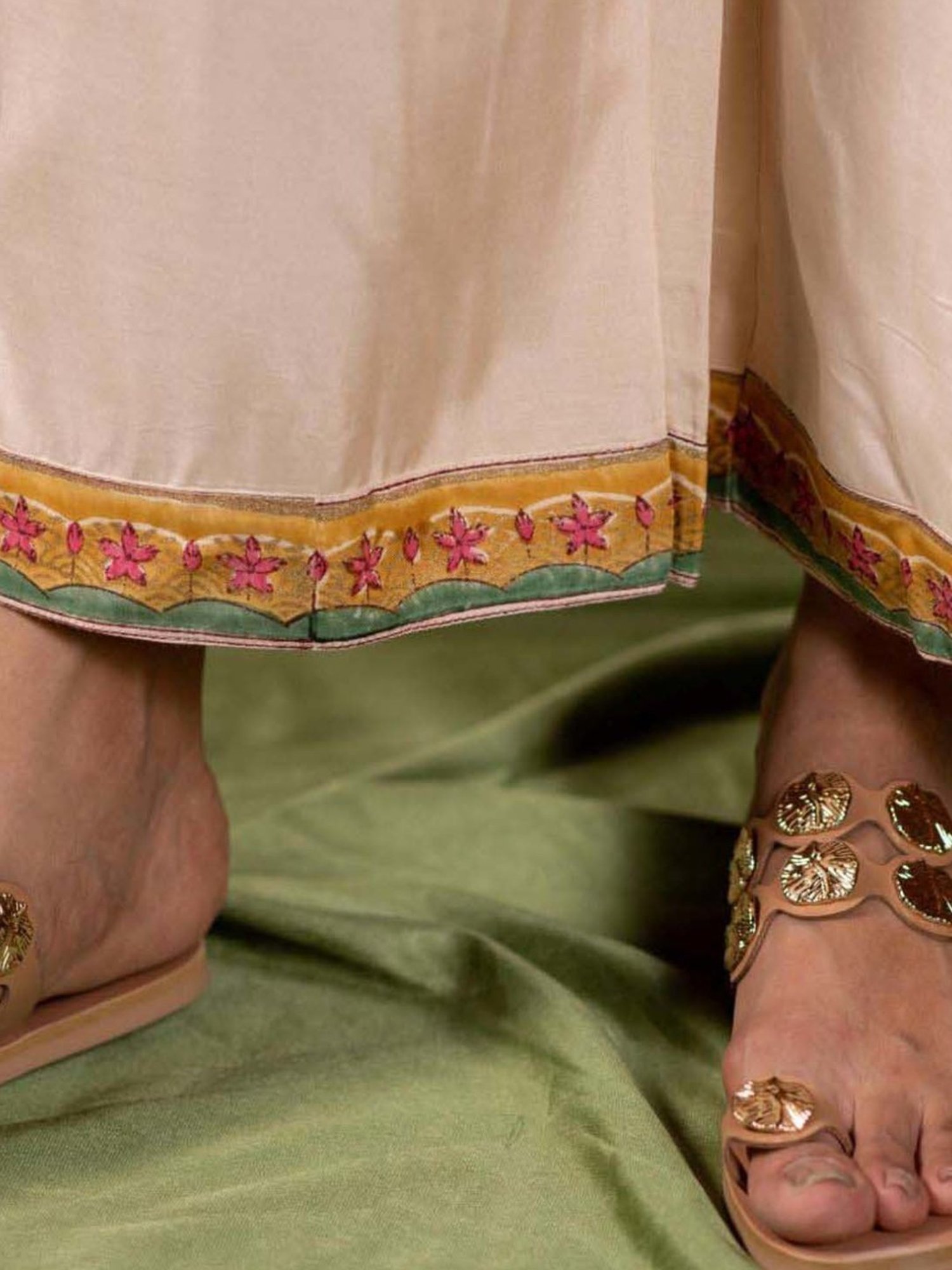 Prakriti Jaipur Pink Chaashini Wide Pants