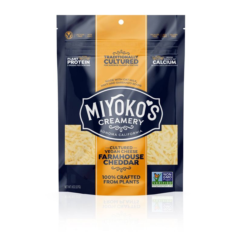 Miyoko's Cultured Vegan Cheddar Shreds - 8oz