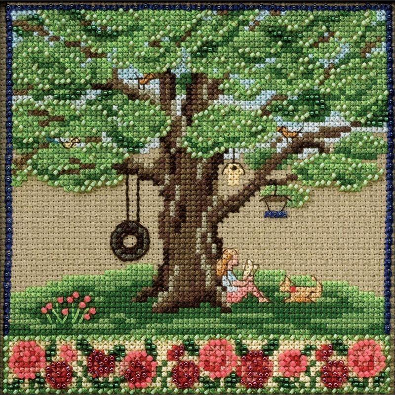 Mill Hill Counted Cross Stitch Kit 5.25"X5.25"-Summer Oak (14 Count)