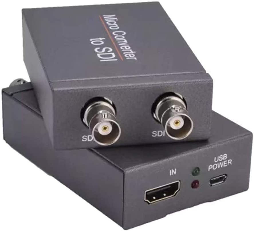 Kingjinglo HD-MI to SDI DC 5V 1080P HDMI-Compatible to 2CH SDI Converter with Audio 3G-SDI/HD-SDI Broadcast Adapter