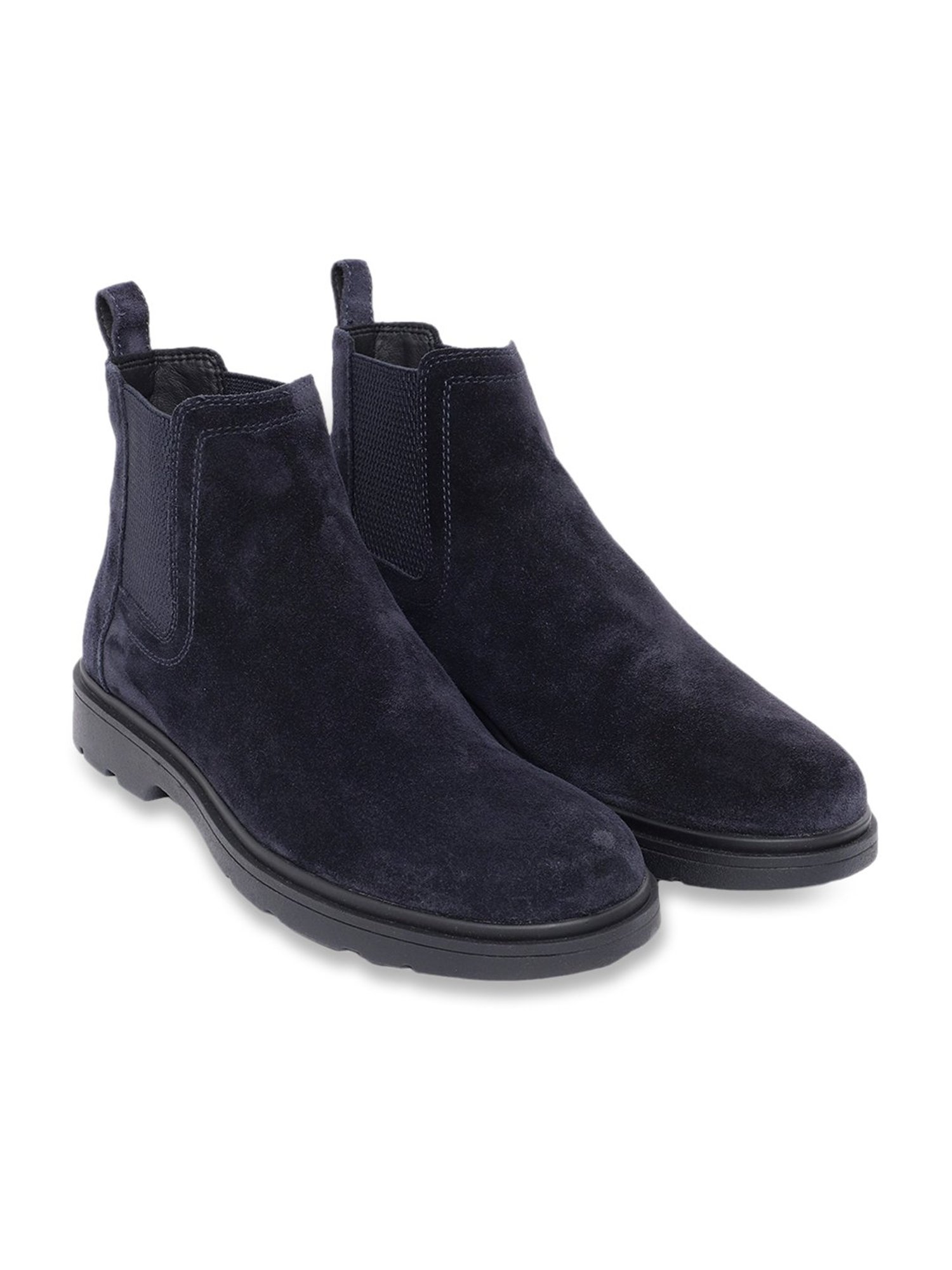 Geox Men's U Spherica EC1 Navy Leather Chelsea Boots