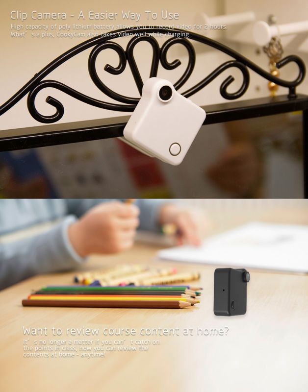 C1 P2P HD 720P Wearable WiFi IP Camera with Magnetic Clip, Support Voice Recorder / Motion Detection / WiFi Remote Control